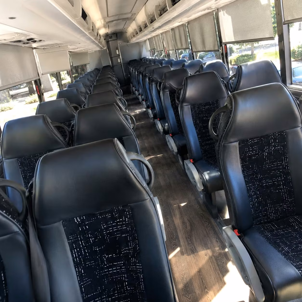 56 passenger charter bus interior