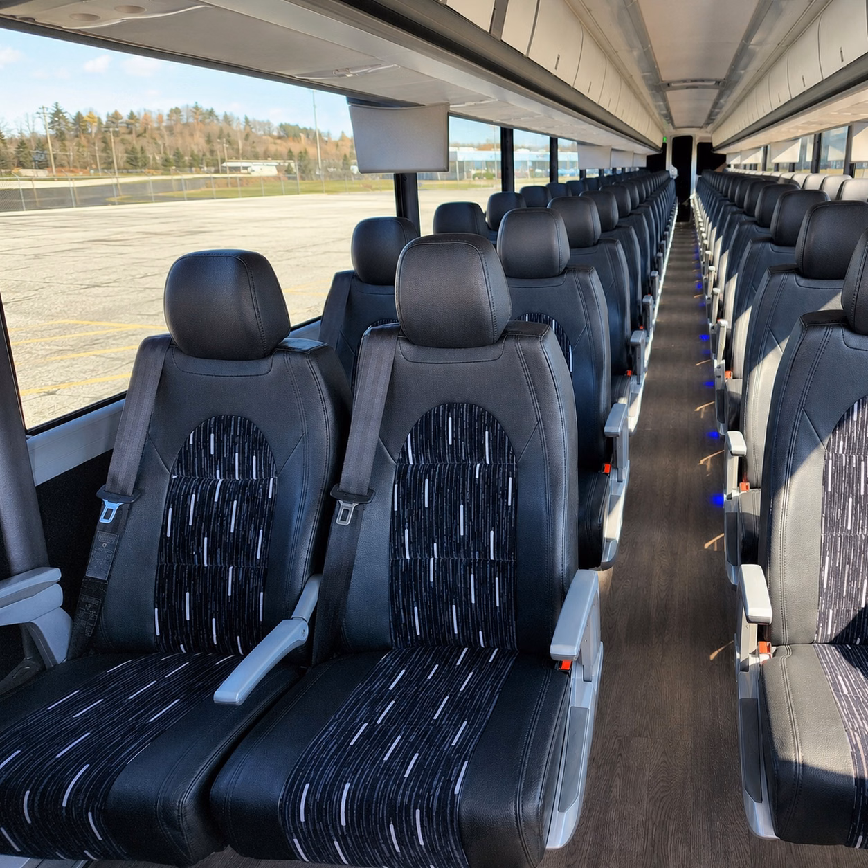 mcallen charter bus interior