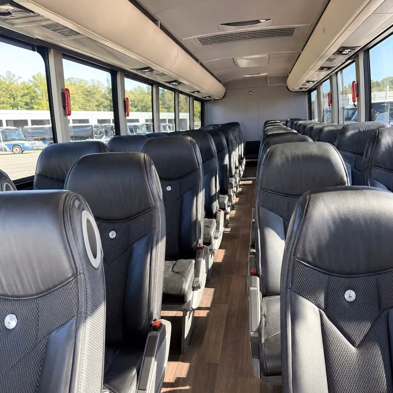 mcallen charter bus rental interior